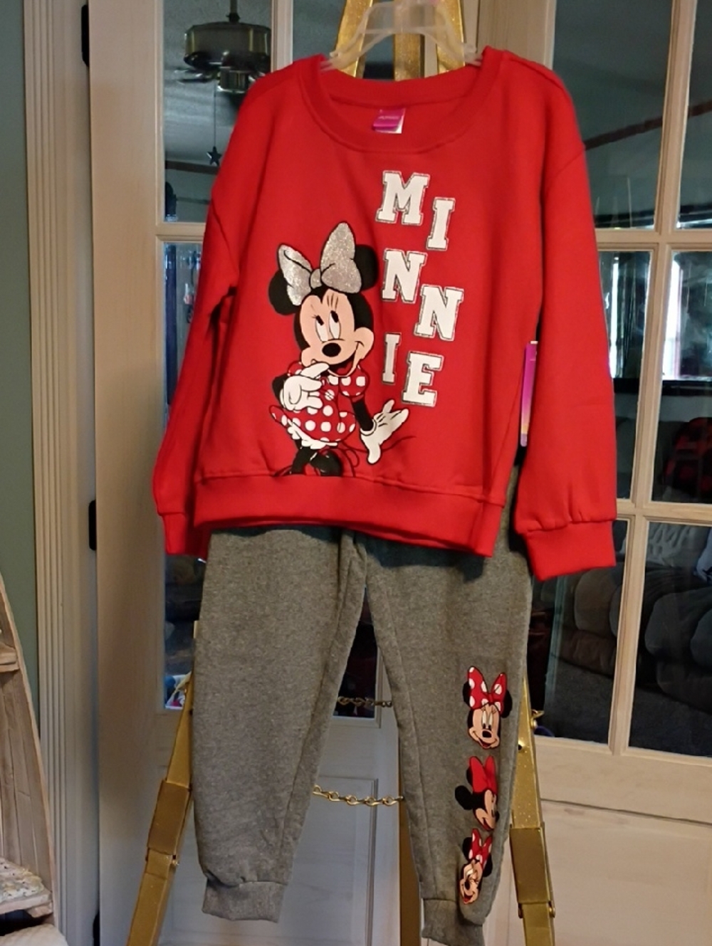 Disney Red Minnie Mouse Kids Matching Set